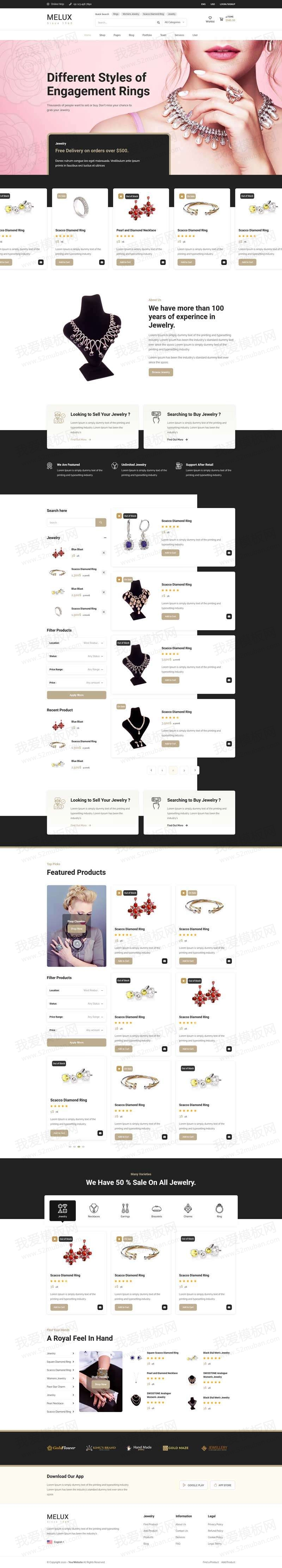 简洁的时装店铺电商服装店铺销售网站HTML模板插图