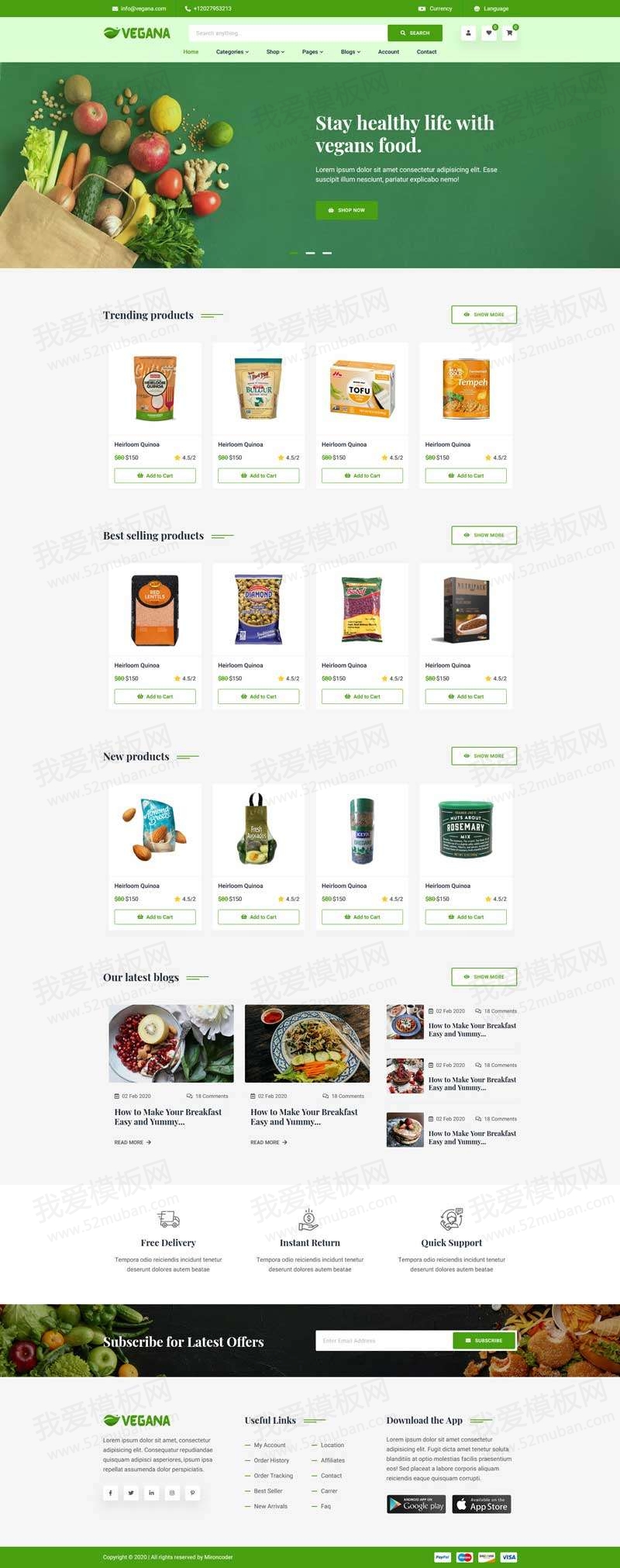 简洁的时装店铺电商服装店铺销售网站HTML模板插图