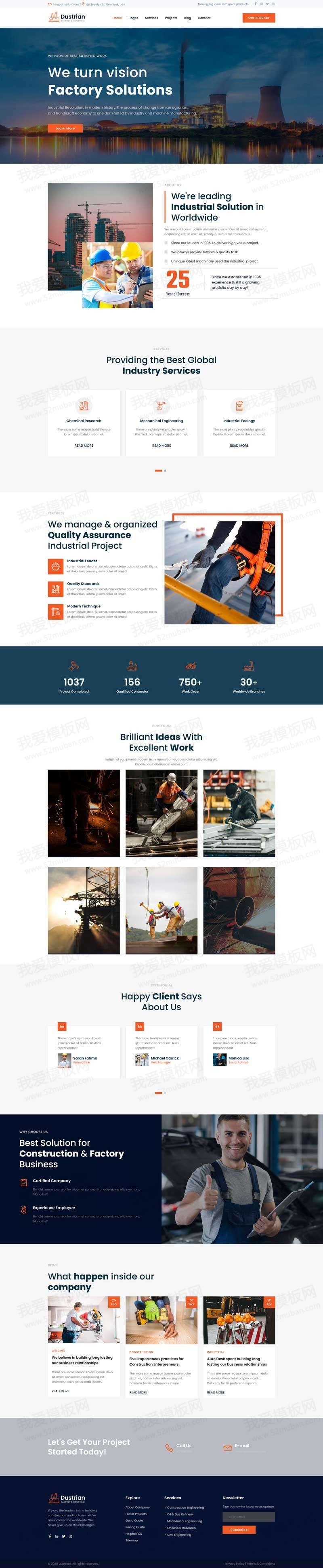 精美的视频发布博客HTML模板插图