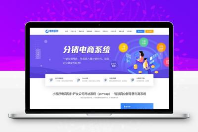蓝色小程序网站pbootcms模板-小程序电商软件开发公司网站源码（pc+wap）缩略图