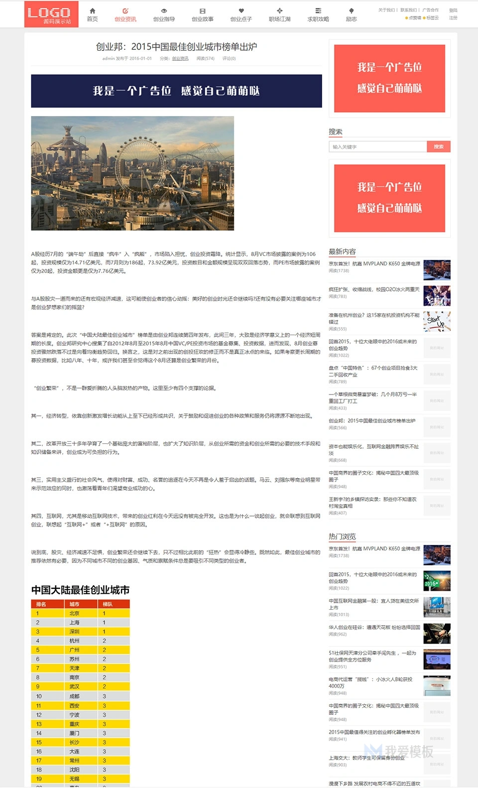 淘宝客导购新闻资讯帝国cms7.5文章源码HTML5整站响应式自适应模板帝国CMS优化版