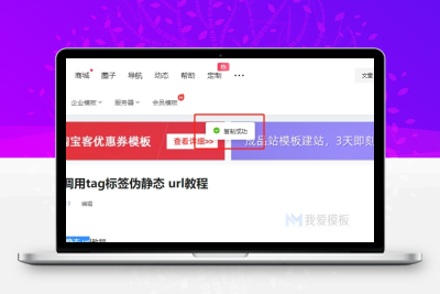 7B2主题添加复制成功弹窗提示效果