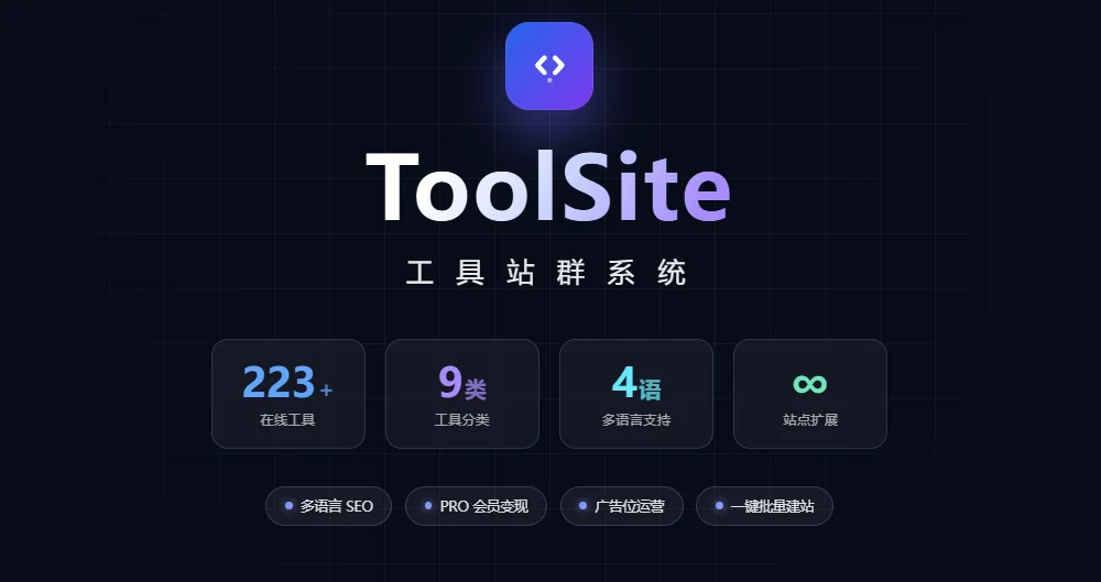 多语言工具站群系统