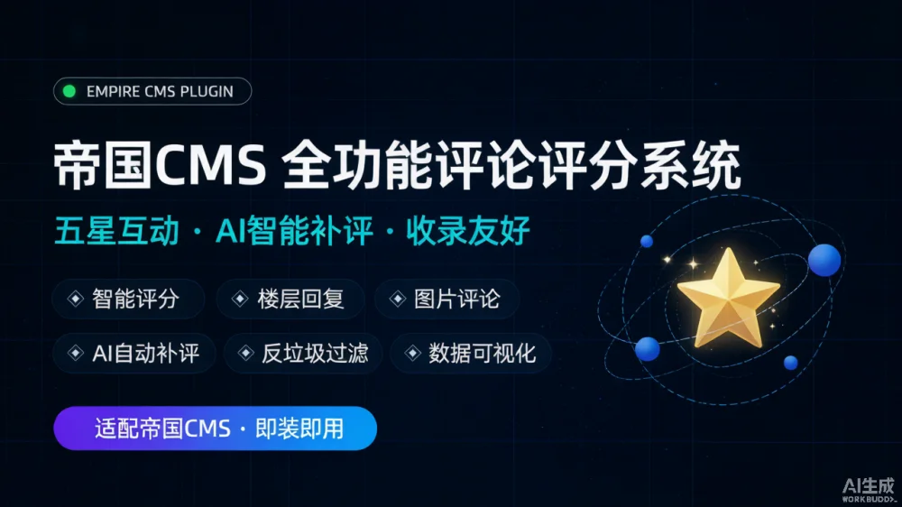 帝国CMS全功能评论评分系统（AI智能补评）